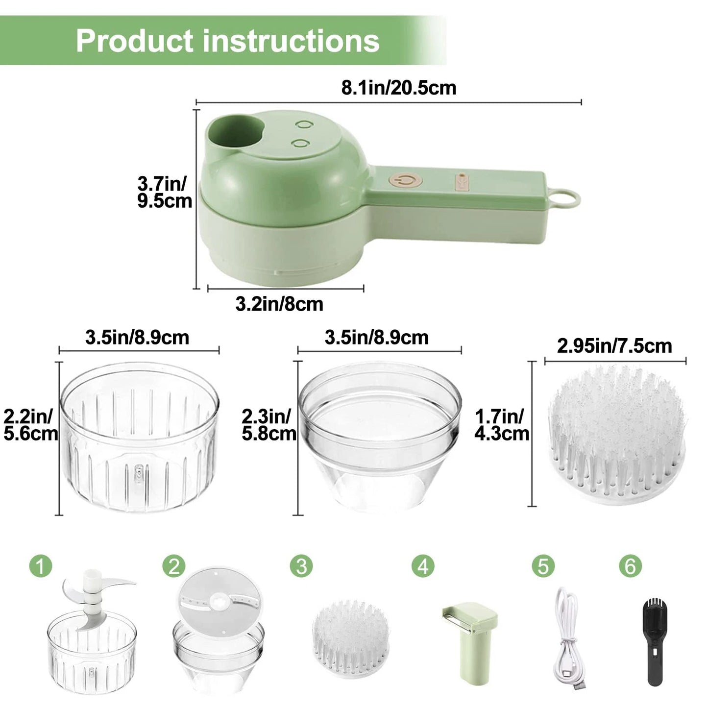 CleanGreen™- 4 in 1 Food Processor