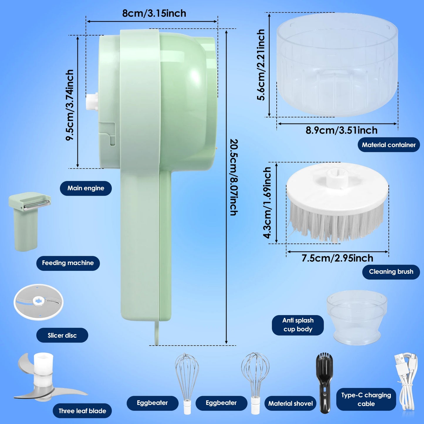 CleanGreen™- 4 in 1 Food Processor