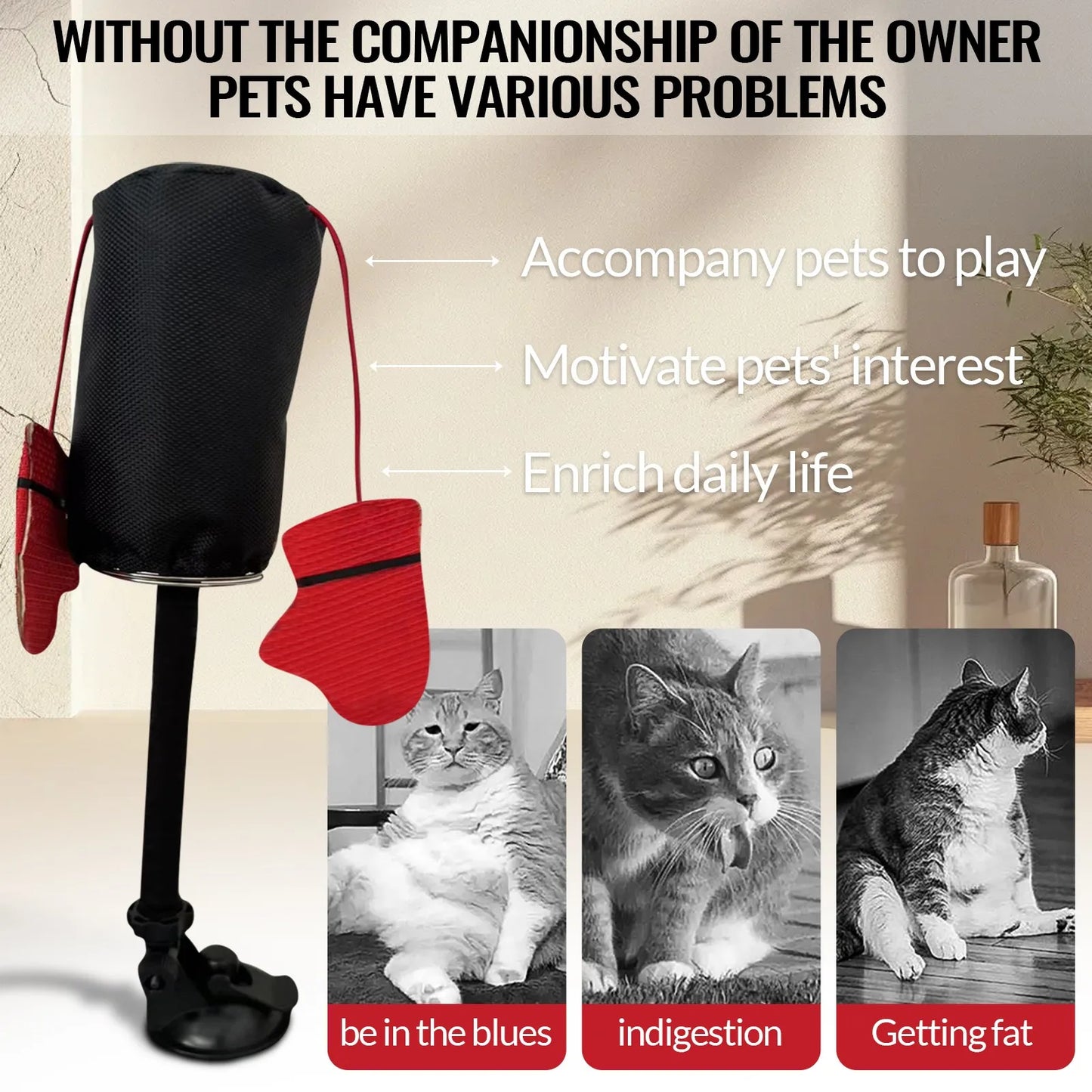Catnip Boxing Bag and Gloves Combo