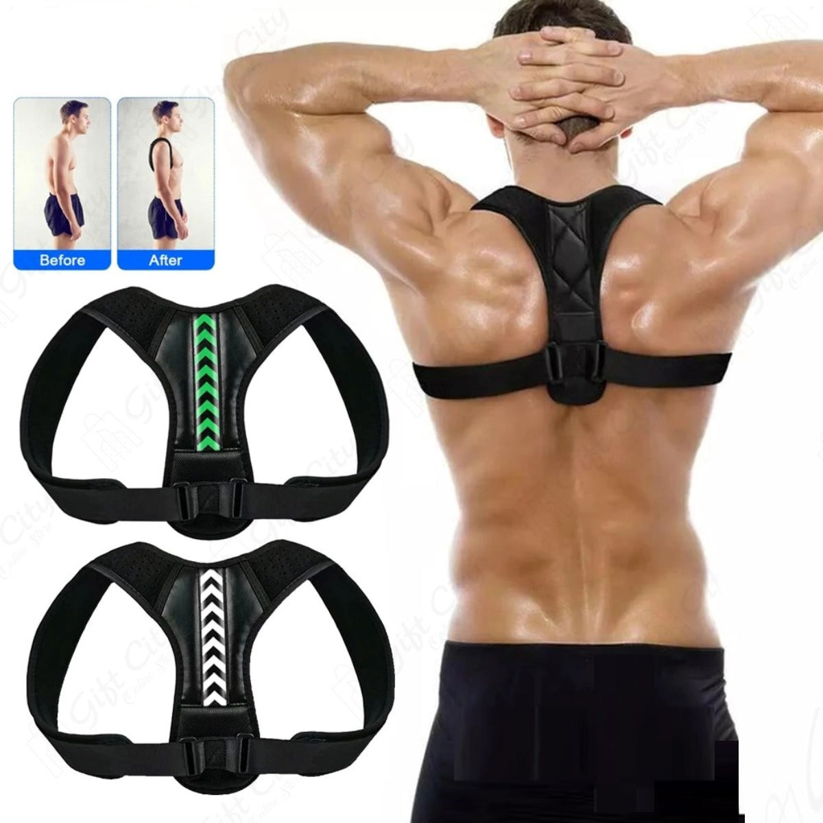 Adjustable Back Shoulder Posture Corrector Belt Clavicle Spine Support Reshape Your Body Home Office Sport Upper Back Neck Brace