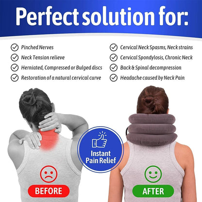 NeckPack™: Inflatable Cervical Traction & Pain Relief Collar