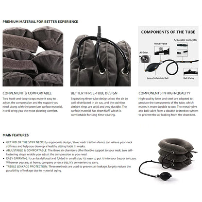 NeckPack™: Inflatable Cervical Traction & Pain Relief Collar