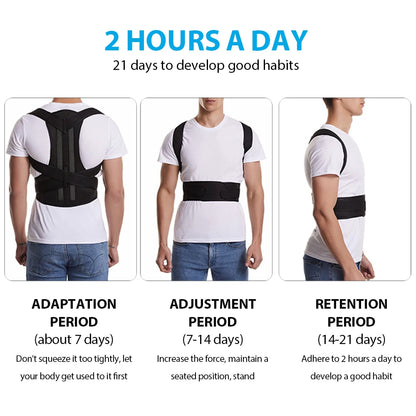 Adjustable Back Shoulder Posture Corrector Belt Clavicle Spine Support Reshape Your Body Home Office Sport Upper Back Neck Brace
