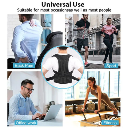 Adjustable Back Shoulder Posture Corrector Belt Clavicle Spine Support Reshape Your Body Home Office Sport Upper Back Neck Brace