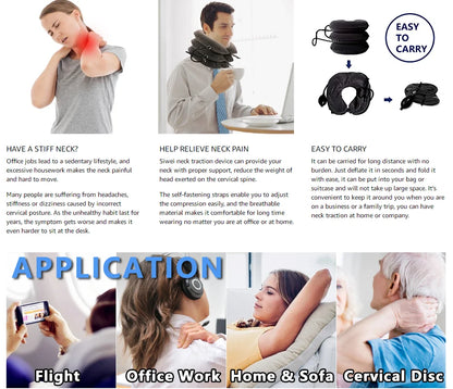 NeckPack™: Inflatable Cervical Traction & Pain Relief Collar