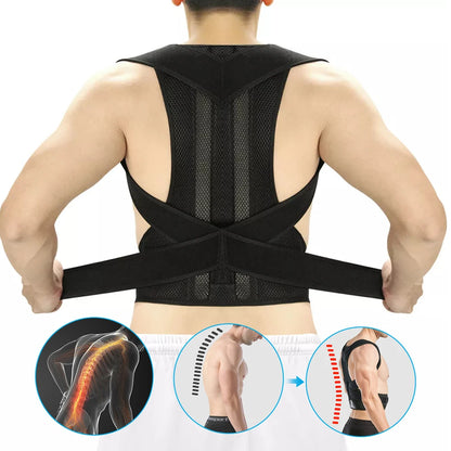 Adjustable Back Shoulder Posture Corrector Belt Clavicle Spine Support Reshape Your Body Home Office Sport Upper Back Neck Brace