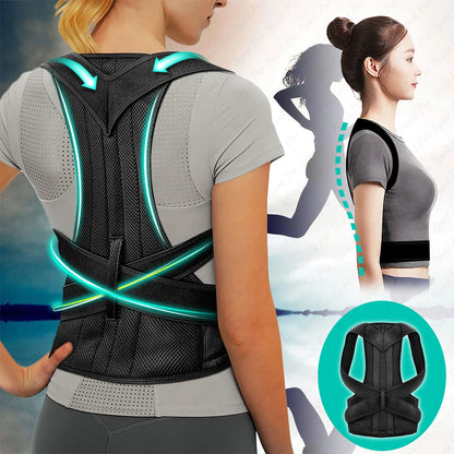 Adjustable Back Shoulder Posture Corrector Belt Clavicle Spine Support Reshape Your Body Home Office Sport Upper Back Neck Brace