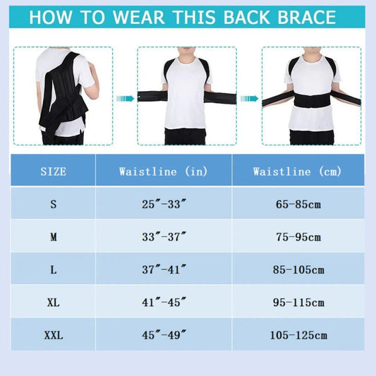 Adjustable Back Shoulder Posture Corrector Belt Clavicle Spine Support Reshape Your Body Home Office Sport Upper Back Neck Brace