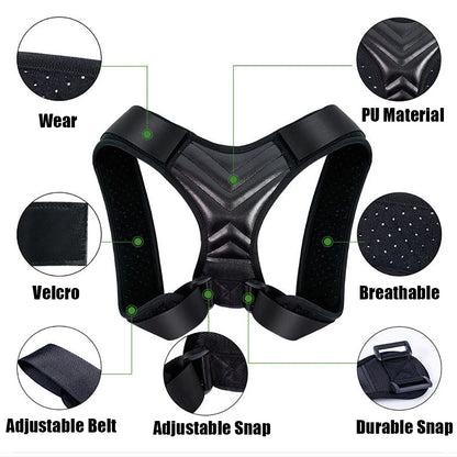 Adjustable Back Shoulder Posture Corrector Belt Clavicle Spine Support Reshape Your Body Home Office Sport Upper Back Neck Brace