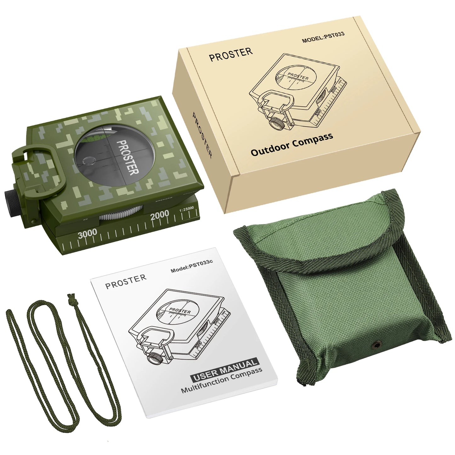 Proster Outdoor Profi-Kompakt-Kompass