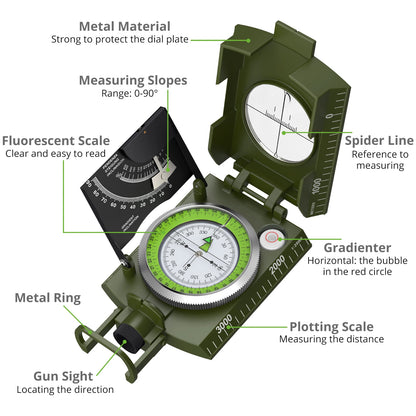 Proster Camo Outdoor Adventure Compass